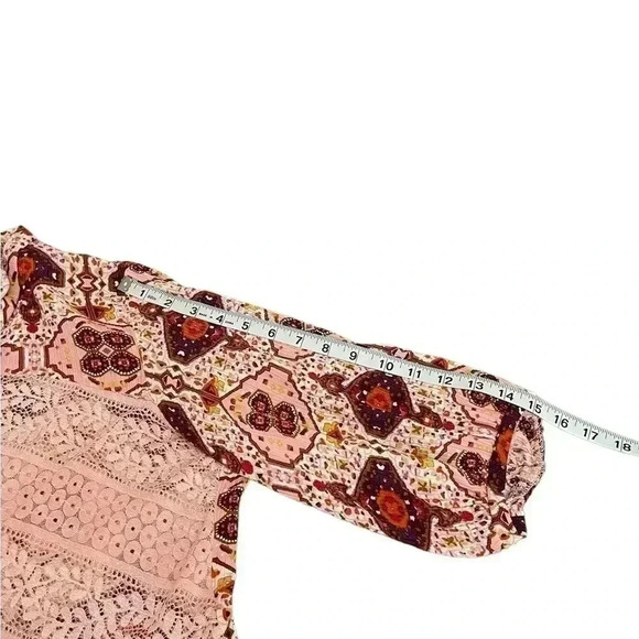 HOTOUCH Cardigan Kimono Open Front 3/4 Sleeve Pink Floral Lace Women’s size XXL - Picture 8 of 12